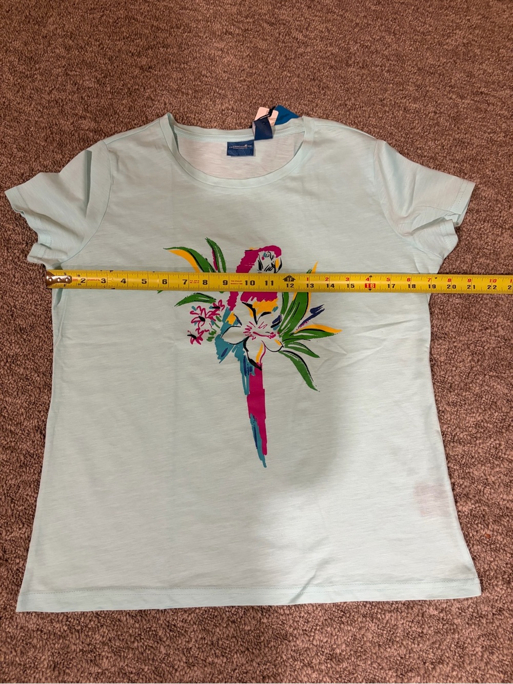 Caribbean Joe Parrot Short Sleeve Top - Picture 6 of 6